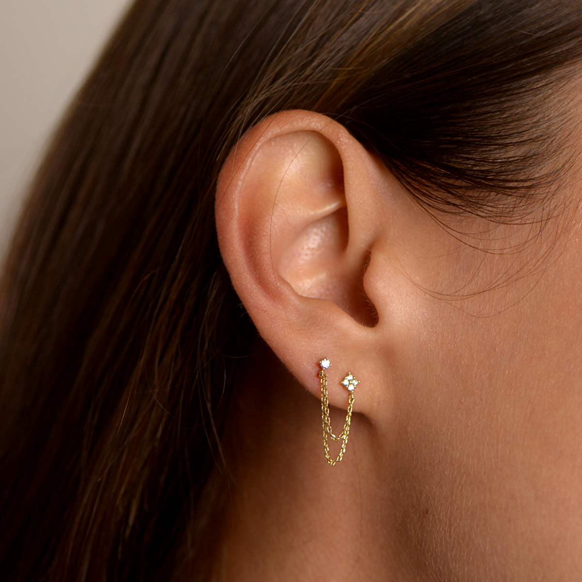 Double 2025 chain earrings