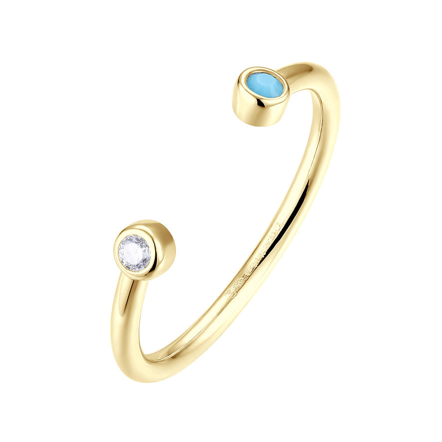 Ring stud turquoise