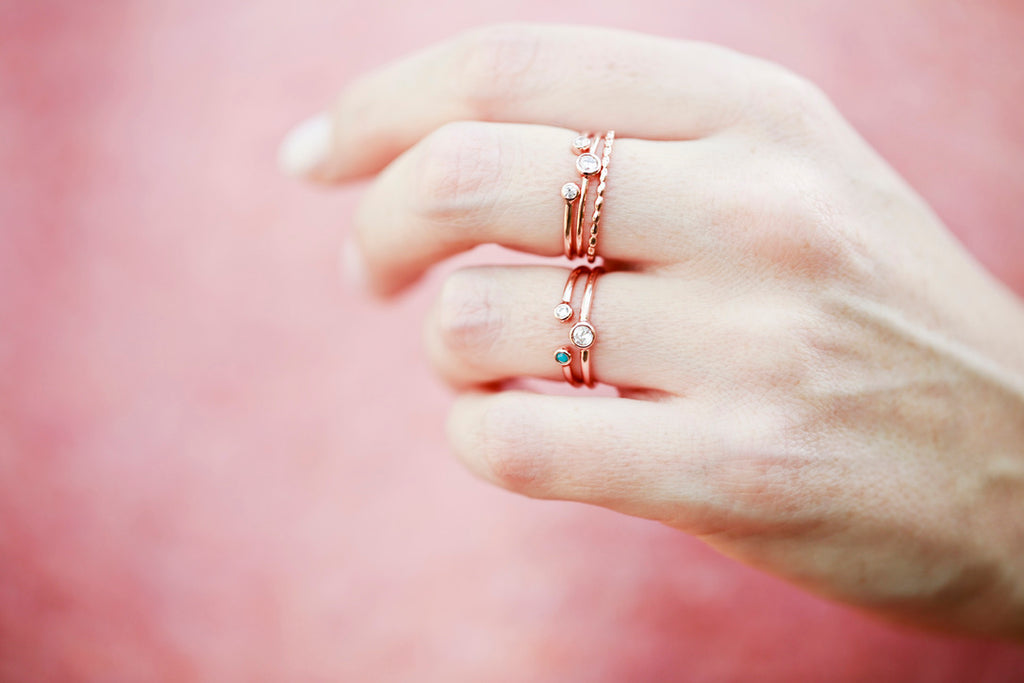 Ring stud turquoise