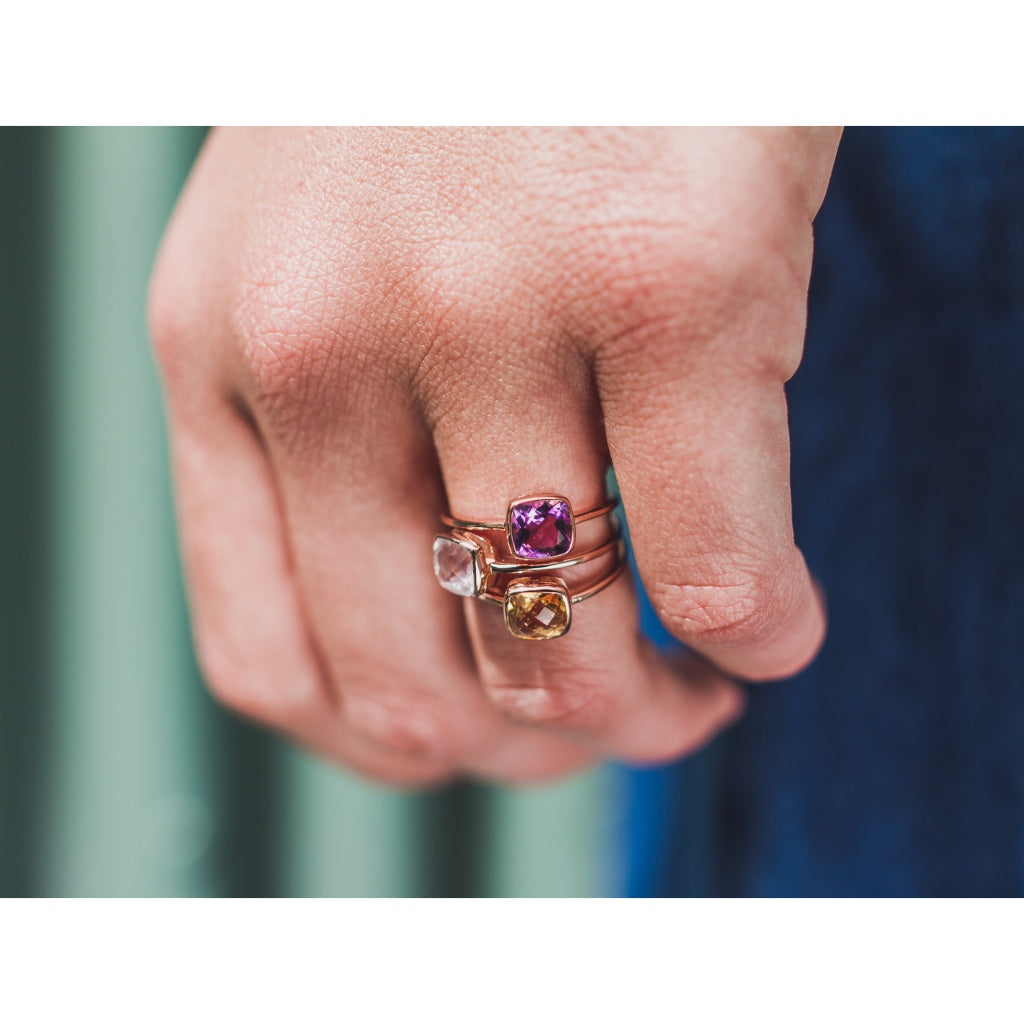 Ring gem citrine