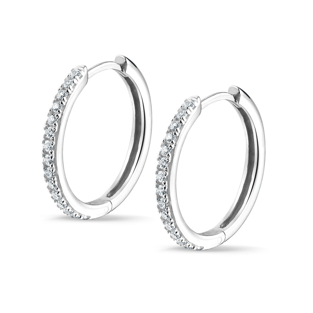 Earring Hoop White Large